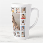 Create Your Own 21 Photo Collage Latte Mug Mok (Rechts)