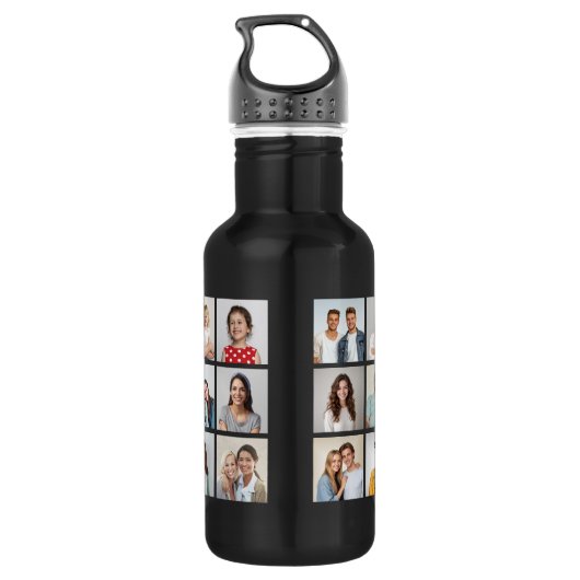 Create Your Own 21 Photo Collage  Waterfles (Achterkant)