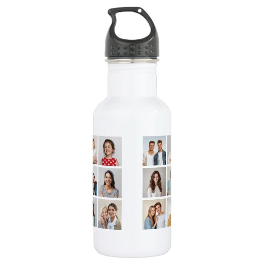 Create Your Own 21 Photo Collage  Waterfles (Achterkant)