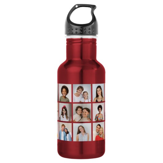 Create Your Own 21 Photo Collage  Waterfles (Voorkant)