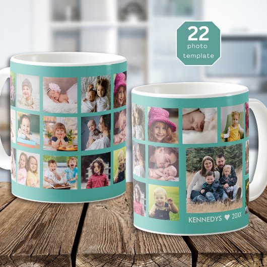 Create Your Own 22 Photo Collage Family Name   Koffiemok