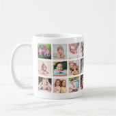 Create Your Own 22 Photo Collage Family Name White Koffiemok (Links)