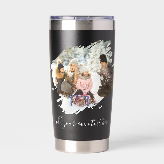 Create Your Own 2 Photo Geïsoleerde Drinkbeker (Achterkant)