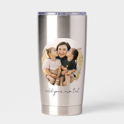 Create Your Own 2 Photo Geïsoleerde Drinkbeker (Achterkant)