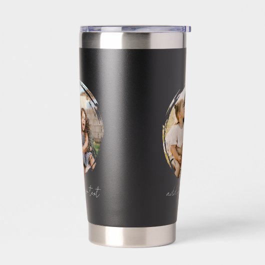 Create Your Own 2 Photo Geïsoleerde Drinkbeker (Links)