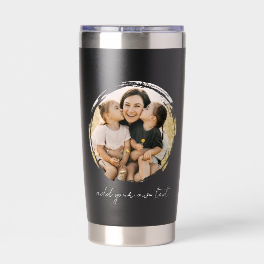 Create Your Own 2 Photo Geïsoleerde Drinkbeker (Achterkant)