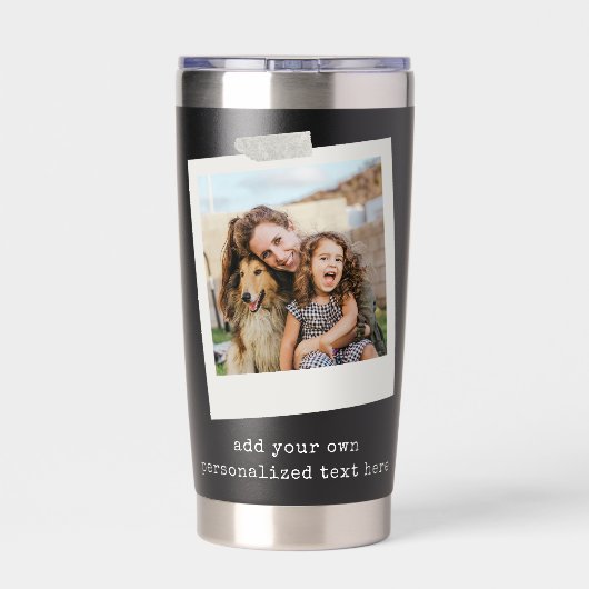 Create Your Own 2 Photo Geïsoleerde Drinkbeker (Achterkant)