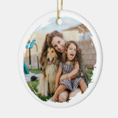 Create Your Own 2 Photo Keramisch Ornament (Links)