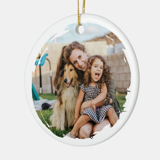 Create Your Own 2 Photo Keramisch Ornament (Links)