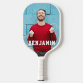 Create Your Own 2 Photo with Name Pickleball Paddle (Achterkant)