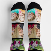 Create Your Own 3 Family Kids Photo Collage  Black Sokken (Top)