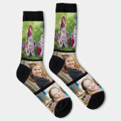 Create Your Own 3 Family Kids Photo Collage  Black Sokken (Rechts)