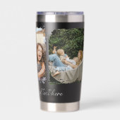 Create Your Own 3 Photo Geïsoleerde Drinkbeker (Achterkant)