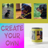 Create Your Own 3-Photo Gift Coffee Mug Tweekleurige Koffiemok