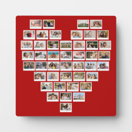Create Your Own 44 Photo Collage Heart Fotoplaat