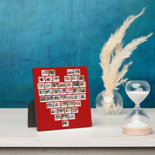 Create Your Own 44 Photo Collage Heart Fotoplaat (Insitu)