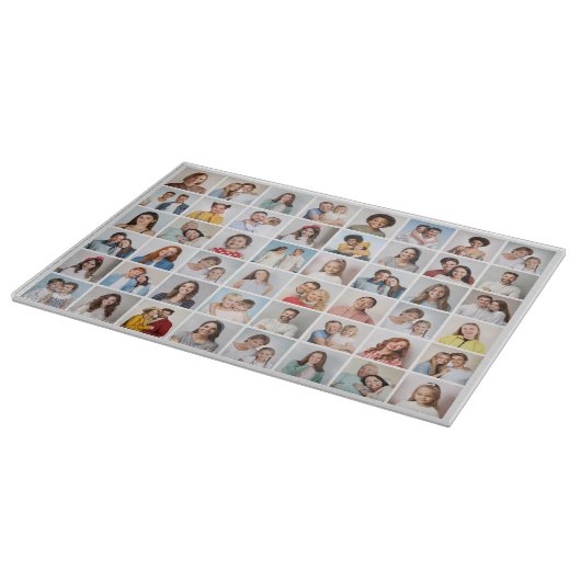 Create Your Own 48 Photo Collage Cutting Board Snijplank (Hoek)