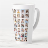 Create Your Own 49 Photo Collage Latte Mok (Rechterhoek)