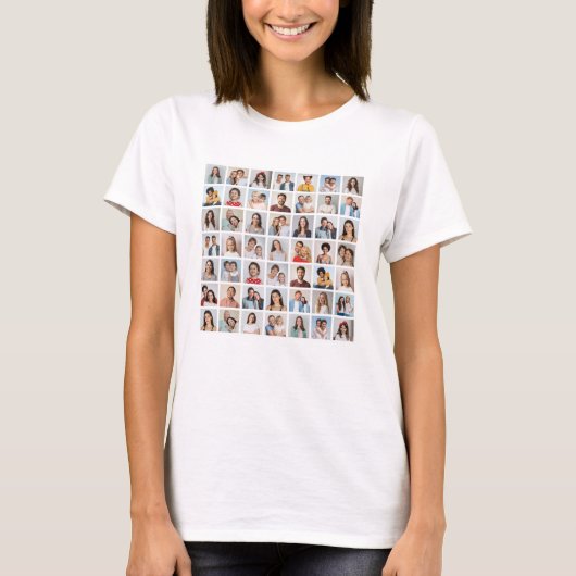 Create Your Own 49 Photo Collage Women's T-shirt (Voorkant)