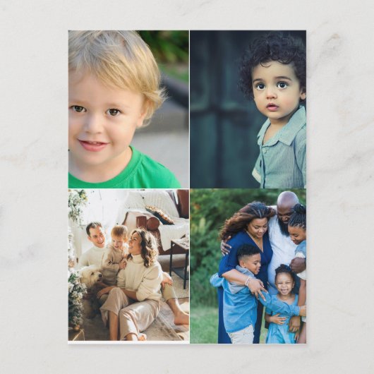 Create Your Own 4 Photo Collage Briefkaart (Voorkant)