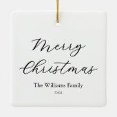 Create Your Own 4 Photo Collage Christmas Keramisch Ornament (Achterkant)