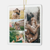 Create Your Own 4 Photo Collage Christmas Keramisch Ornament (Links)