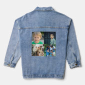 Create Your Own 4 Photo Collage Denim Jacket (Achterkant)