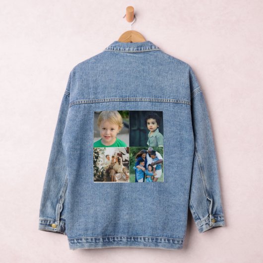 Create Your Own 4 Photo Collage Denim Jacket (Hangar)