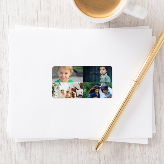 Create Your Own 4 Photo Collage Etiket (Insitu)