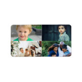 Create Your Own 4 Photo Collage Etiket (Voorkant)