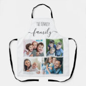 Create Your Own 4 Photo Collage Family Name White Schort (Voorkant)