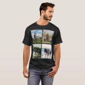 Create Your Own 4 Photo Collage Picture T-shirt (Voorkant volledig)