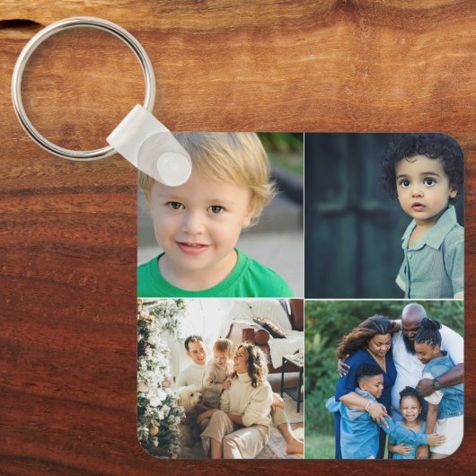 Create Your Own 4 Photo Collage Sleutelhanger (Voorkant)