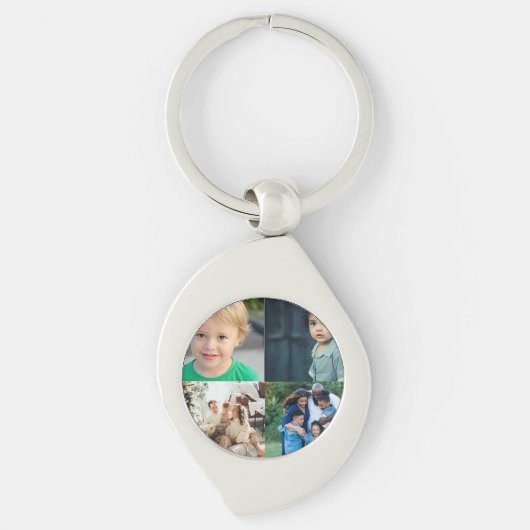Create Your Own 4 Photo Collage Sleutelhanger (Voorkant)