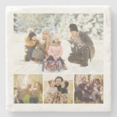 Create Your Own 4 Photo Collage Stenen Onderzetter (Voorkant)