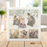 Create Your Own 4 Photo Collage Stenen Onderzetter<br><div class="desc">Create your own custom photo collage stone coaster featuring 4 of your favorite picture memories making a great gift for friends and family or personalized kitchen decor.</div>