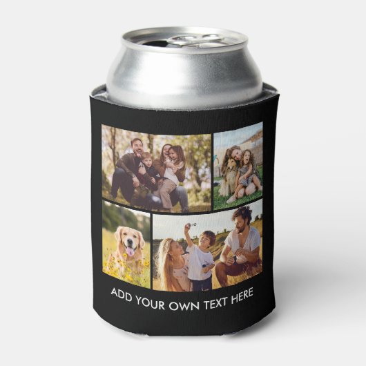 Create Your Own 4 Photo Collage With Text Blikjeskoeler (Blikje Voorkant)