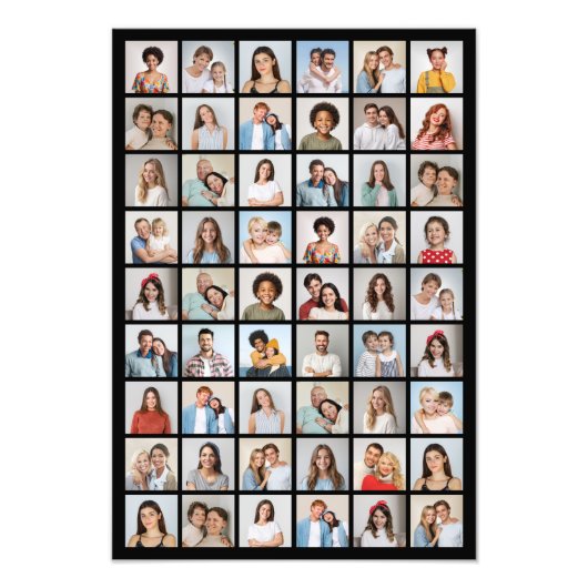 Create Your Own 54 Photo Collage Photo Enlargement Foto Afdruk (Voorkant)