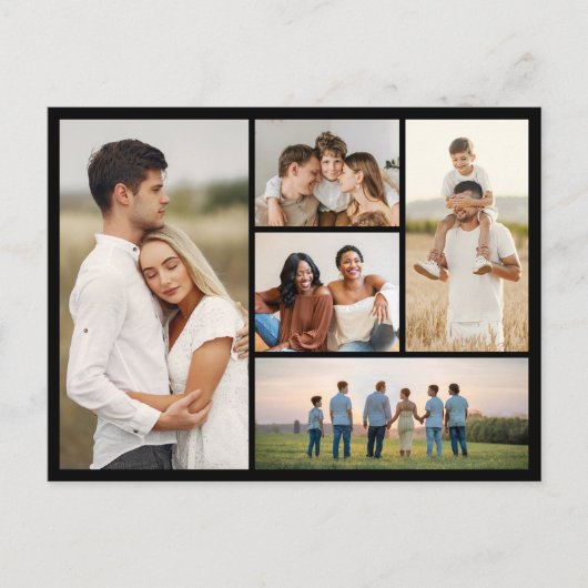 Create Your Own 5 Photo Collage Briefkaart (Voorkant)