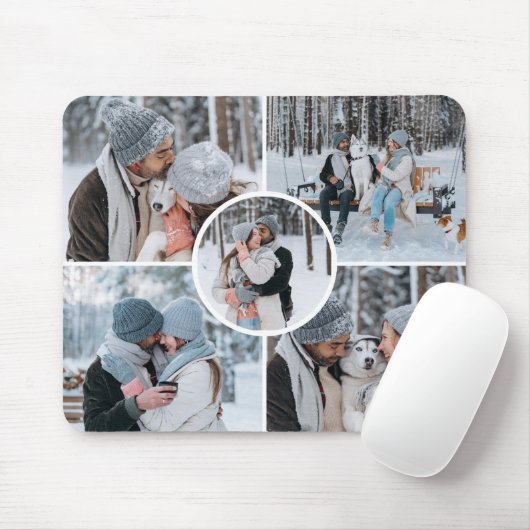 Create Your Own 5 Photo Collage Mousepad Muismat (Met muis)