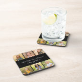 Create Your Own 6 Photo Collage Add Your Greeting Bier Onderzetter (Rechterzijde)