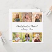 Create Your Own 6 Photo Collage Add Your Greeting Kaart (Voorkant / Achterkant in situ)