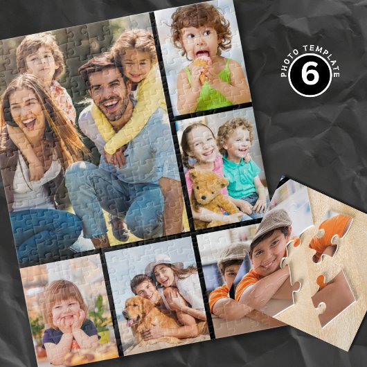 Create Your own 6 Photo Collage Gift Simple Easy Legpuzzel