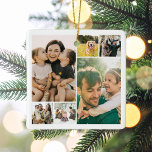 Create Your Own 6 Photo Collage Keramisch Ornament<br><div class="desc">Create your own custom photo collage Christmas ornament featuring 6 of your favorite picture memories.</div>