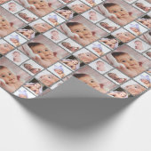 Create Your Own 6 Photo Collage Silver Glitter    Cadeaupapier (Hoek)