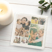 Create Your Own 6 Photo Collage Stenen Onderzetter