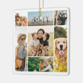 Create Your Own 7 Photo Collage Christmas Keramisch Ornament (Links)