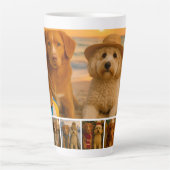Create your own 7 photo collage personalized latte mok (Voorkant)