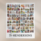 Create Your Own 81 Photo Collage White Fleece Deken
