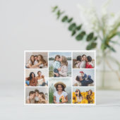 Create Your Own 8 Photo Collage Briefkaart (Staand voorkant)